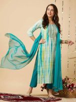 Embroided kurta set with dupatta