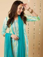 Embroided kurta set with dupatta - Image 2