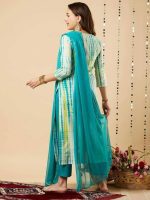 Embroided kurta set with dupatta - Image 3
