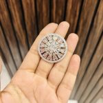Circle with flower ad ring