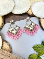 Geet Chandbali earrings pink - Image 2