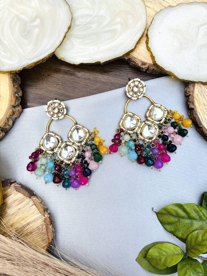 Geet Chandbali earrings Multi - Image 2