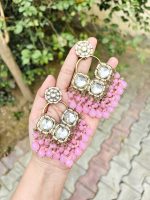 Geet Chandbali earrings pink