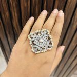 Square brass ring