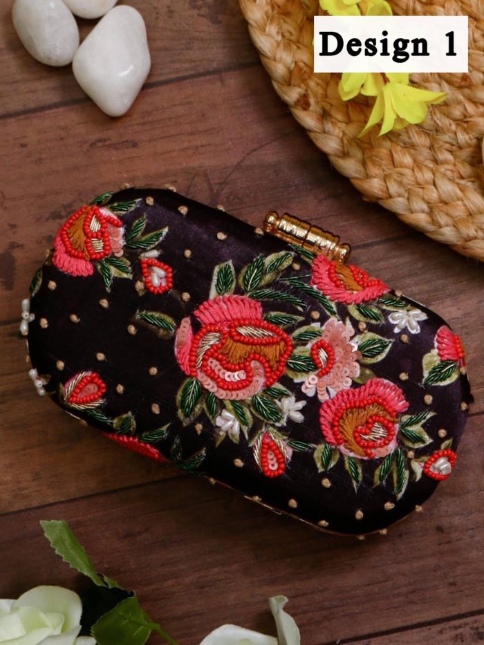 Printed Embroidery clutch - Image 2