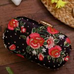 Printed Embroidery clutch