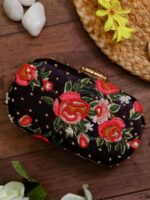 Printed Embroidery clutch