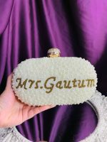 Pearl Name clutch white - Image 2