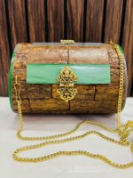 Wooden clutch with sling