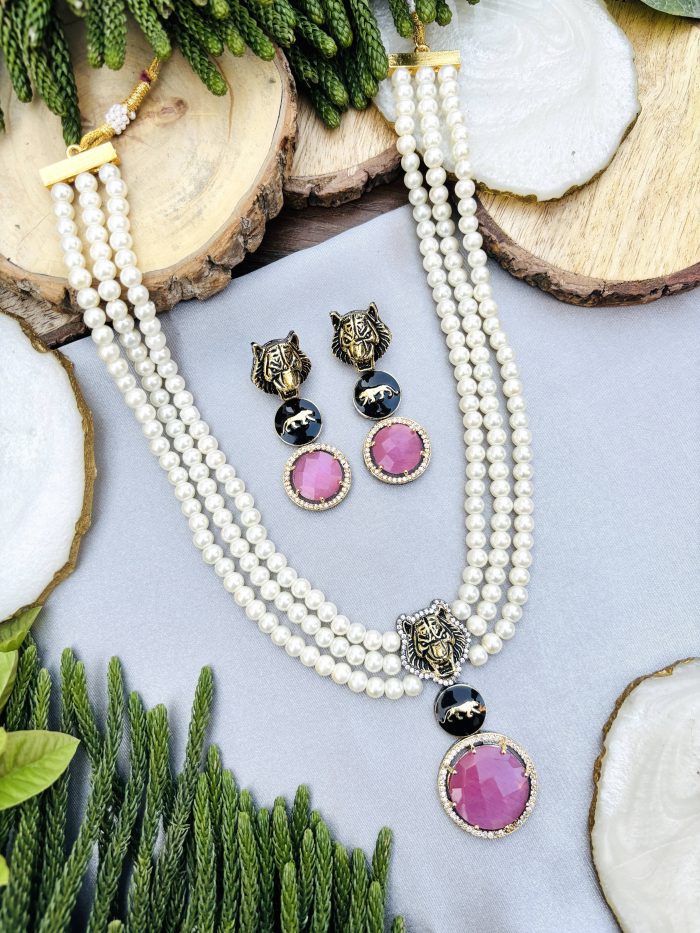 Sabya white pearl necklace Pink - Image 1