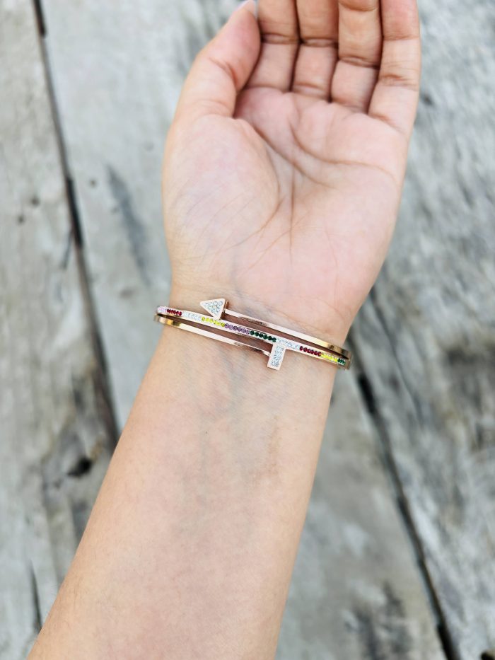 Arrow multi Gold plating bracelet Anti tarnish - Image 3