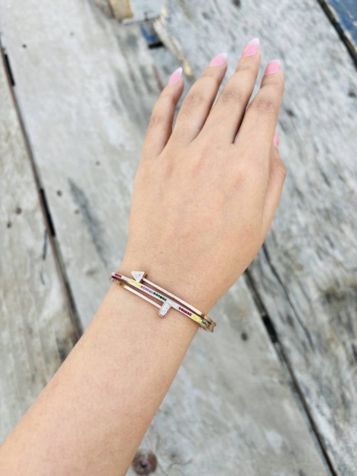 Arrow multi Gold plating bracelet Anti tarnish - Image 2
