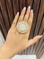 Sunflower kundan Ring