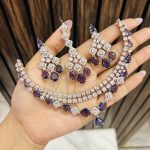 Gohika ad necklace purple