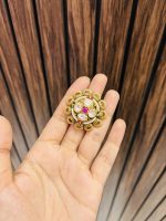 Polki kundan flower Ring - Image 2