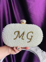 Pearl Name clutch white - Image 4