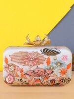 Floral embroidery clutch - Image 3