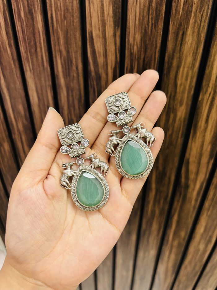 2 gau brass earrings Mint - Image 1