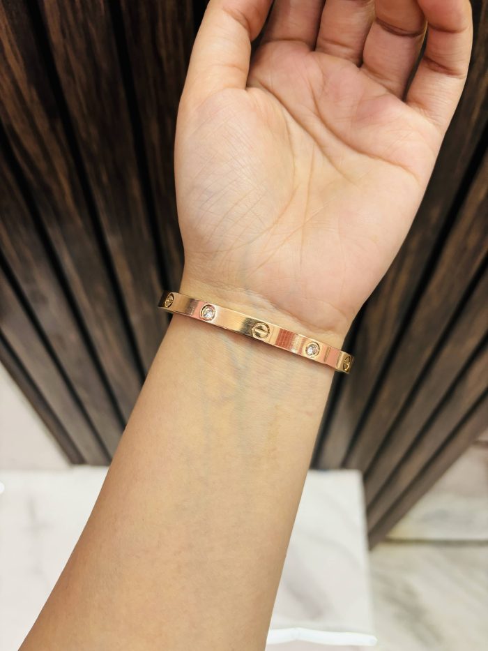Cartir Gold plating bracelet Anti tarnish rosegold - Image 1
