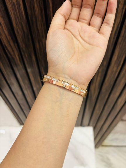 line RoseGold plating bracelet Anti tarnish