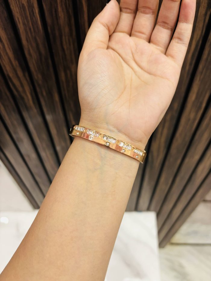 line RoseGold plating bracelet Anti tarnish - Image 1