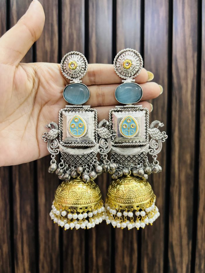 Madhubala brass jhumka - Image 1