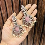 Sajani Brass earrings Pink