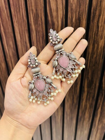 Sajani Brass earrings Pink