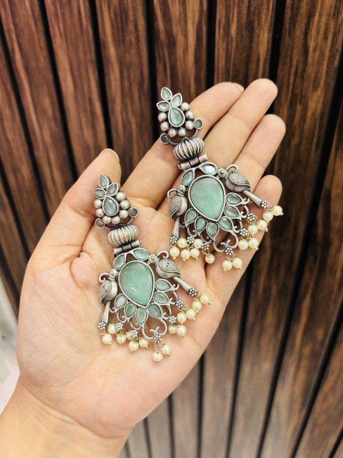 Sajani Brass earrings Mint - Image 1