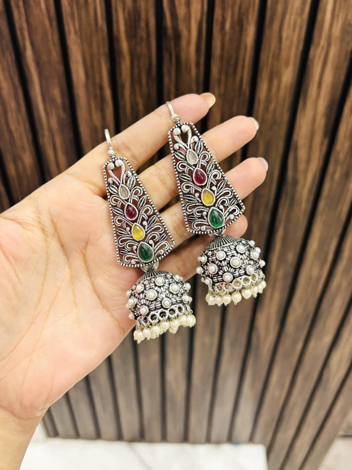 3 way brass earrings - Image 1