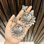 peacock pattern earrings