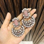 Duglal Brass earrings Pink