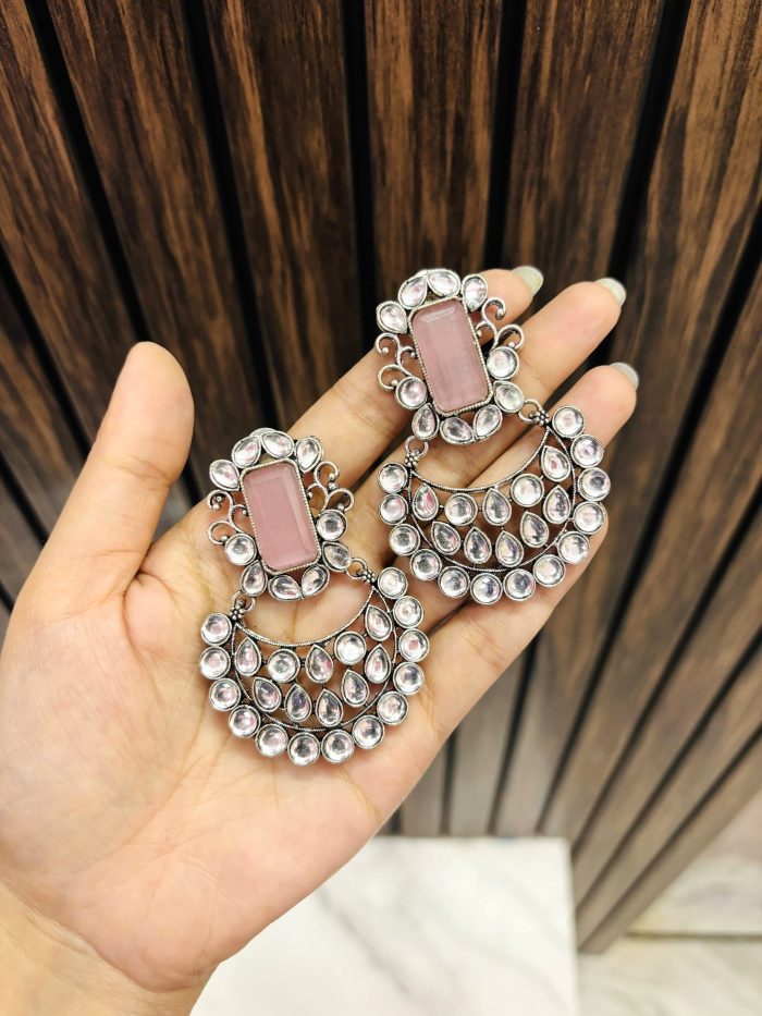 Duglal Brass earrings Pink - Image 1
