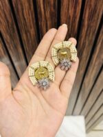 flower brass Earrings - Image 2