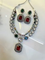 Nuri ad polki necklace 2 layer Multi - Image 3