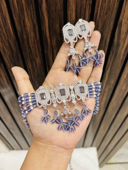 Neelam ad Lavender necklace