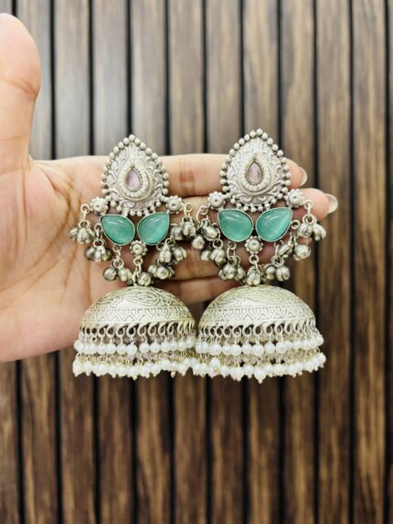 Sonakshi brass Earrings Mint