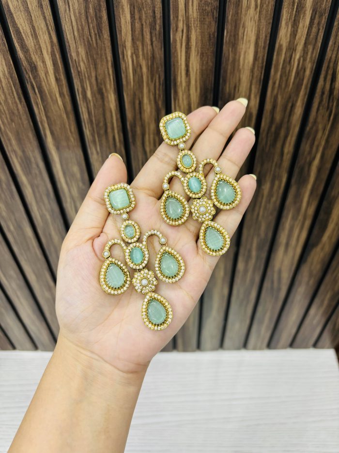 Ankita Monlisa earrings Mint - Image 1