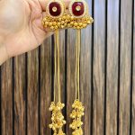 Jyoti brass earrings ruby