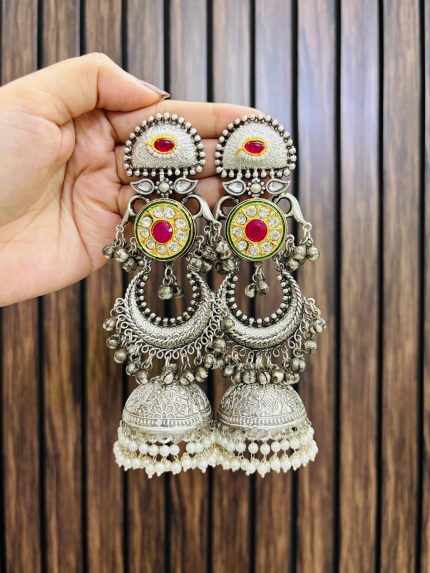Double brass jhumka