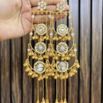 Rasia kashmiri brass earring white