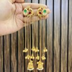 Latkan peacock brass earring