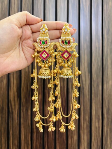 Palki brass earring