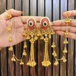 Suhani kashmiri brass earrings pink