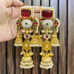 Sharmila brass earring Ruby