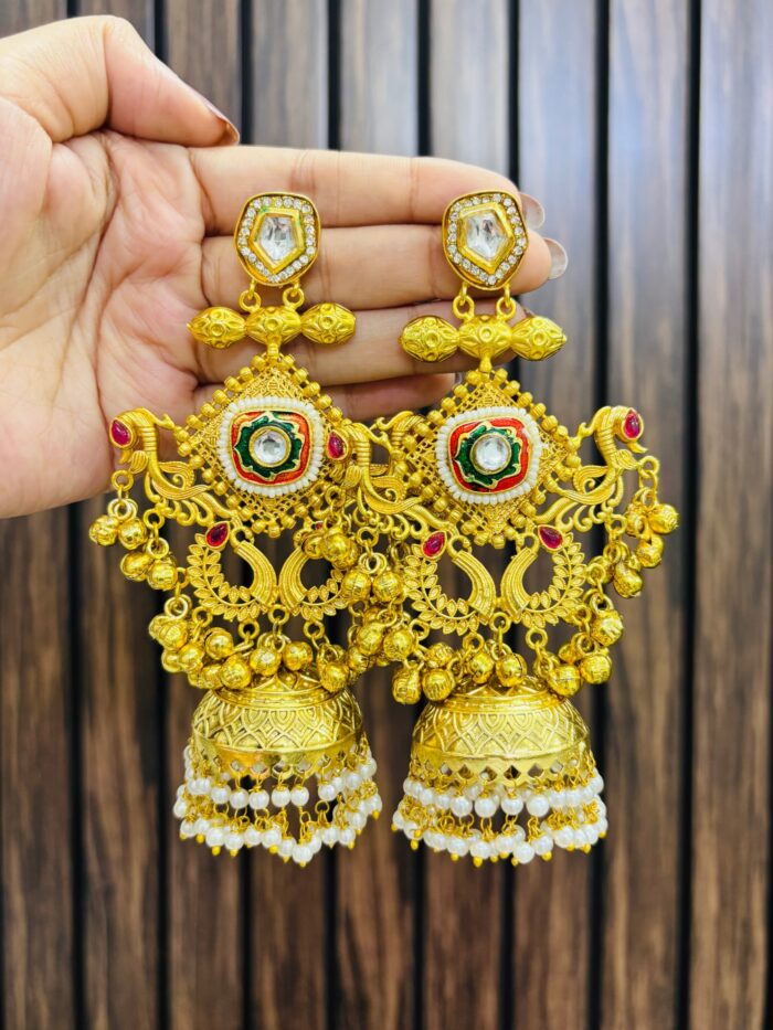 Kashi brass jhumka - Image 1