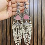 Rachna brass earrings Pink