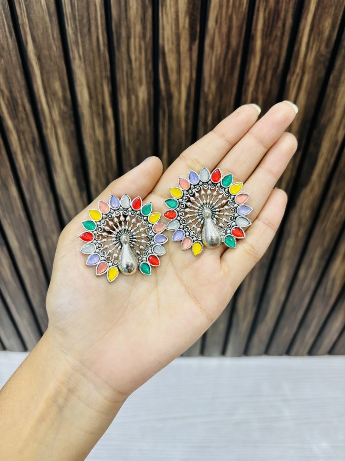 peacock multi earrings - Image 1