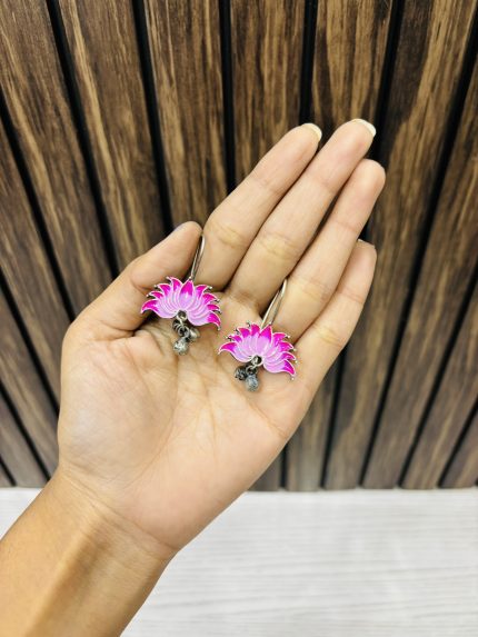 pink earrings