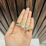 Evil eye stone anti tarnish bracelet